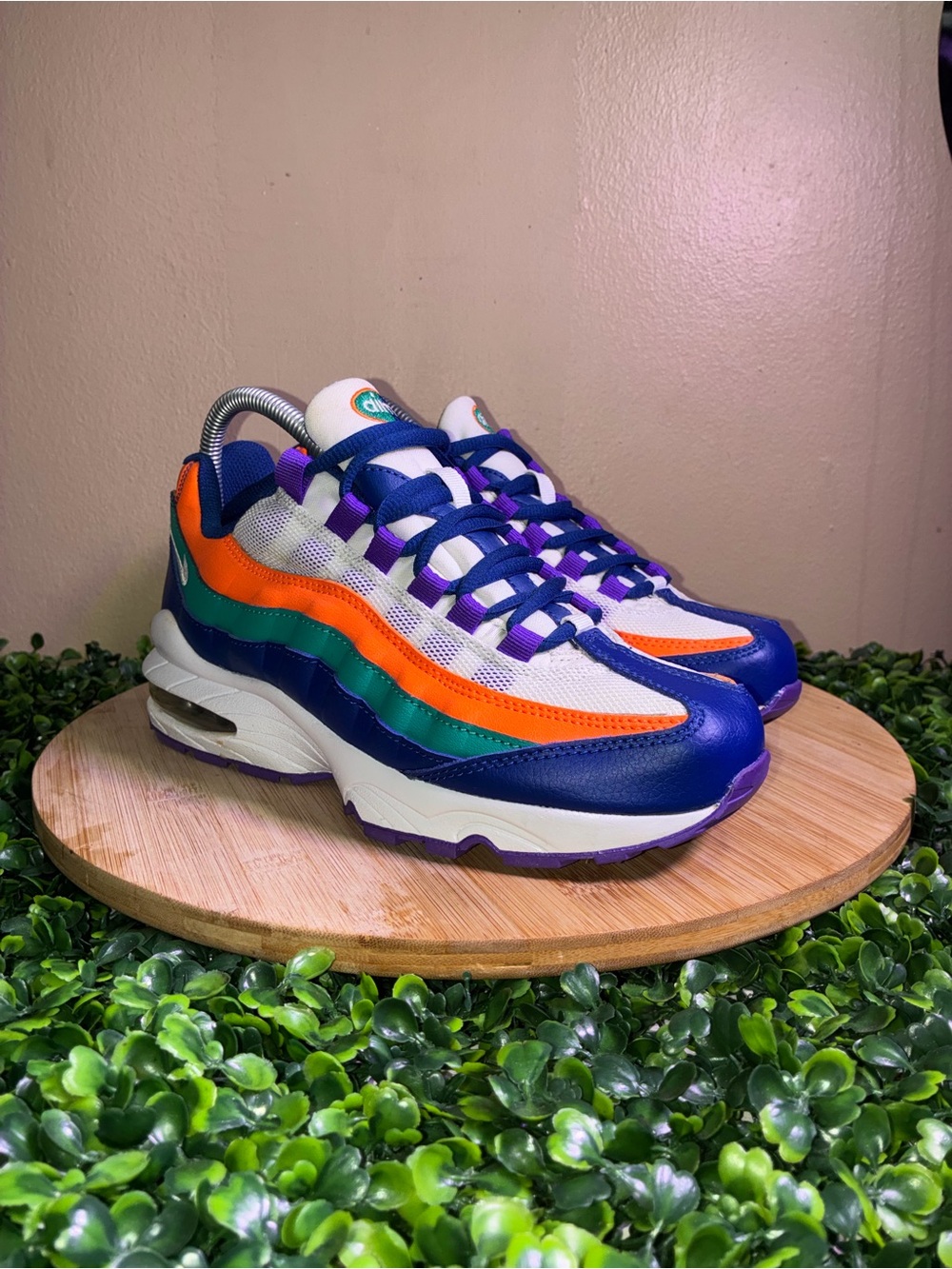 🔥 NIKE AIR MAX 95 GYM NEPTUNE GS SNEAKER SIZE YOUTH 6.5 WOMENS 7.5 307565-412 - Picture 1 of 9